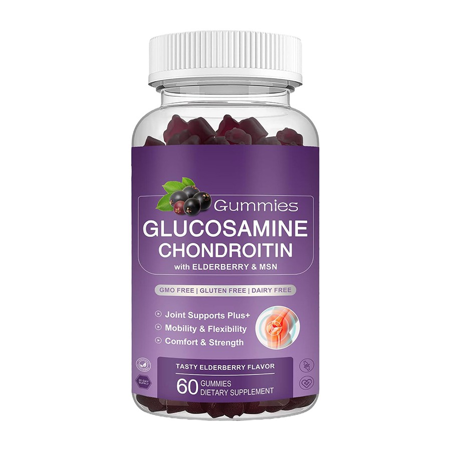 Glukosamin Chondroitin Gummies med Elderberry MSM Advanced Joint Support for Active Lifestyles