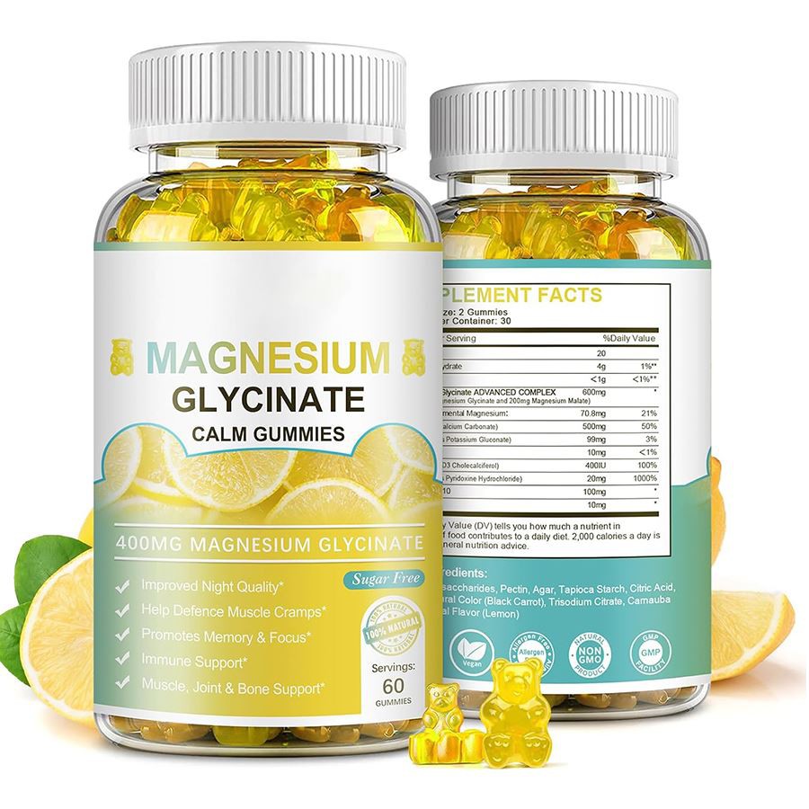 Magnesium glycinat rolig gummies naturens beroligende støtte for søvn, avslapning vitalitet