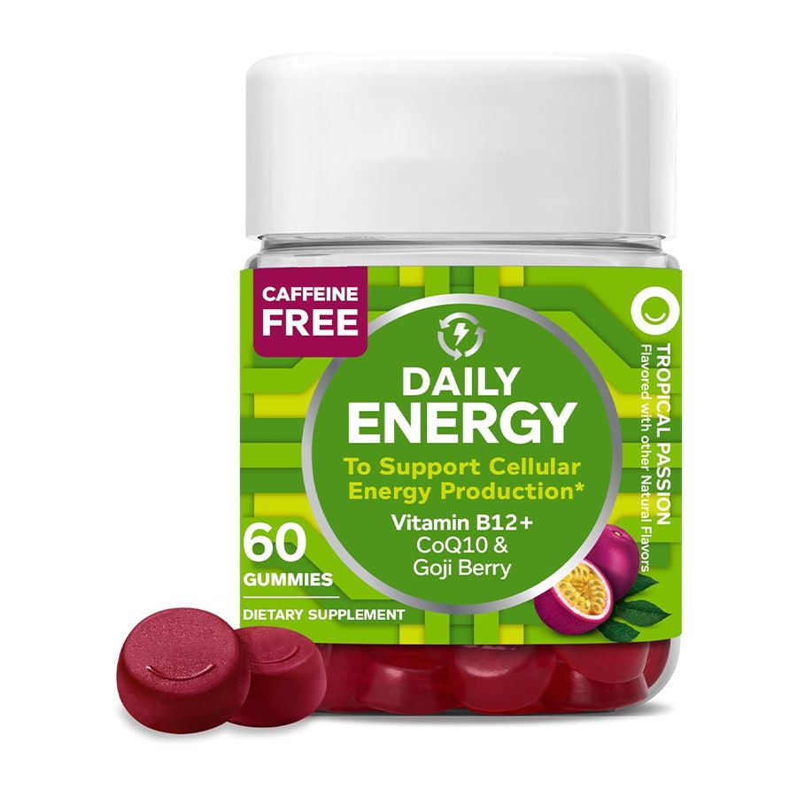 Olly Daily Energy Gummies driver dagen din med naturlig cellulær energi