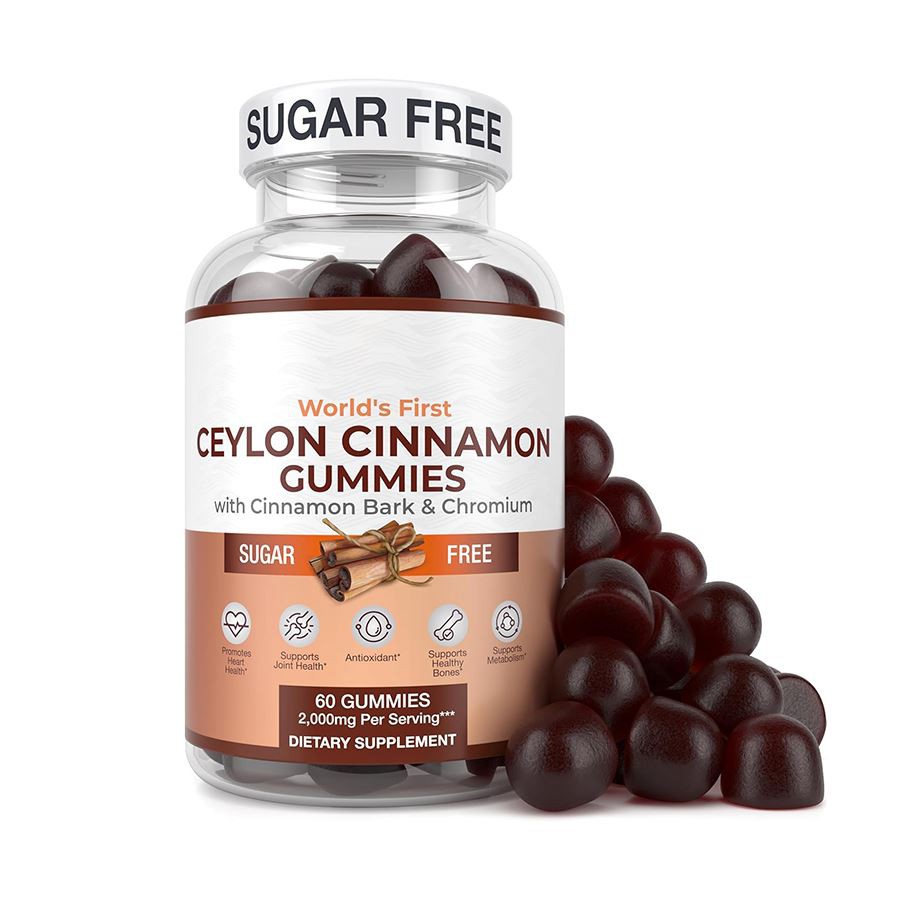 Sugar Free Ceylon Cinnamon Gummies Nature's Heart-Healthy Antixidant Rich Delight
